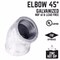 B & K Elbow 45 Deg 1/4" 501801 - alternate 4