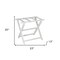 Homeroots Earth Friendly White Folding Luggage Rack With White Straps 383089 - alternate 4