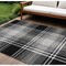 Homeroots 8' X 10' Black Gold And Gray Plaid Washable Indoor Outdoor Area Rug 596312 - alternate 1