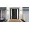 Vdomdoors Front Exterior Prehung Metal-Plastic Door Frosted Glass / MANUX 8112 Matte Black / Office Commercia MANUX8112EXD-BLK-W14+32+14xH80-LH-I - alternate 1