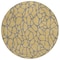 Homeroots 8' Gold And Gray Round Geometric Washable Indoor Outdoor Area Rug 599192 - alternate 2