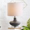 Jonathan Y Kamille 18" Glass and Lucite LED Table Lamp, Gray JYL1032A - alternate 3
