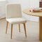 Homeroots Set of Two Off White And Natural Boucle Upholstered Dining Side Chairs 564813 - alternate 4