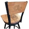Holland Bar Stool Co 30" Blk Wrinkle Georgia Tech Swivel Bar Stool, Laser Engraved Back L03830BWMedMplAGATechMedMpl - alternate 1