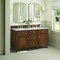 James Martin Vanities Lorelai 60in Double Vanity, Mid-Century Walnut w/ 3 CM Eternal Jasmine Pearl Silestone Top 424-V60D-WLT-FEJP - alternate 4