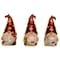 Homeroots Set of Three Red and White Santa Gnome LED Light Up Christmas Ornaments, 3PK 552183 - alternate 1