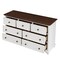 Homeroots 61" White And Walnut Wood Seven Drawer Captains Dresser 653111 - alternate 3
