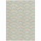 Homeroots 5' X 8' Pearl Orange And Purple Geometric Washable Indoor Outdoor Area Rug 615225 - alternate 3