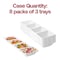 Smarty Had A Party 16" x 5" White 4-Section Rectangular Disposable Plastic Trays (24 Trays), 24PK 2664-CASE - alternate 6