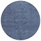 Homeroots 8' Navy Blue And Charcoal Round Floral Washable Indoor Outdoor Area Rug 604230 - alternate 3