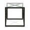 Homeroots 22" Black And Clear Glass And Steel Square End Table 543842 - alternate 2