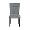 Homeroots Set of Two Gray and Brown Upholstered Fabric Dining Side Chairs 642283 - alternate 1