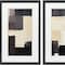 Homeroots Set Of Two Neutral Shapes Black Framed Wall Art, 2PK 606711 - alternate 3