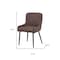 Homeroots Set of Two Brown and Black Faux Leather and Wood Dining Side Chairs, 2PK 716266 - alternate 3