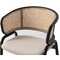 Leisuremod Ervilla Dining Chair with Stainless Steel Legs Velvet Seat and Wicker Back, Beige EC20BG - alternate 3
