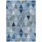 Homeroots 5' X 8' Denim Blue And Sky Blue Geometric Washable Indoor Outdoor Area Rug 583023 - alternate 3