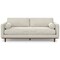Homeroots 89" Cream Fabric Sofa With Brown Legs 641002 - alternate 1