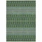 Homeroots 8' X 10' Olive Green And Blue Tribal Washable Indoor Outdoor Area Rug 582581 - alternate 3