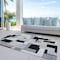Homeroots 8' X 10' Black Ivory And Beige Geometric Washable Indoor Outdoor Area Rug 613196 - alternate 2