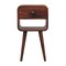 Homeroots 22" Dark Brown Solid Wood Square One Drawer Nightstand 651582 - alternate 1