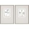 Homeroots Set Of Two Piece of Home Silver Framed Print Wall Art, 2PK 525384 - alternate 1