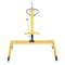 Vestil Yellow Pallet Straddling Drum Truck 550lb Capacity Polyurethane Wheels PSDT - alternate 3