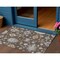 Homeroots 3' X 5' Chocolate Beige And Blue Floral Washable Indoor Outdoor Area Rug 606146 - alternate 1