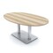Skutchi Designs Boval Conference Table With Power Unit, 48 in W, 72 in L, Brown HAR-BOVL-48X72-DOU-K525-NA - alternate 1