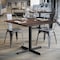 Flash Furniture 36" Square Tabletop, Seamless Surface Technology, Dark Brown with 30"x30" Black Table Height X-Base ST-SQ36-WBR-T3030-GG - alternate 2