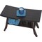 Homeroots 28" Dark Brown Teak Rectangular Shower Bench With Shelf 376690 - alternate 3