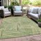 Homeroots 10' X 14' Green And Olive Green Geometric Washable Indoor Outdoor Area Rug 594784 - alternate 5