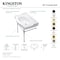 Kingston Brass 30" Ceramic Console Sink with Stainless Steel Legs, 8-Inch, 3-Hole, White/Brushed Nickel VPB33088ST - alternate 2