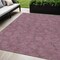 Homeroots 5' X 8' Eggplant And Ivory Geometric Washable Indoor Outdoor Area Rug 602360 - alternate 1