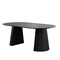 Homeroots 79" Black Wood Double Pedestal Base Oval Dining Table 720663 - alternate 1
