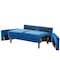 Homeroots Blue Velvet Modern Tufted Modular Sofa 473440 - alternate 2