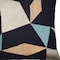 Homeroots 24" Blue and Beige Geometric Cotton Blend Throw Pillow With Embroidery 549429 - alternate 2