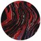Homeroots 8' Black Red And Gray Round Abstract Washable Indoor Outdoor Area Rug 600212 - alternate 4