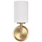 Nuvo Liam, 1 Light Vanity, Burnished Brass, White Opal Glass 60/8201 - alternate 2