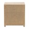Bali & Pari Quinn Bohemian Woven Natural Grasscloth 3-Drawer Nightstand 254-14031-ZORO - alternate 3
