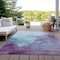 Homeroots 8' X 10' Sky Blue And Purple Abstract Washable Indoor Outdoor Area Rug 604842 - alternate 2