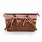 Picnic Time Family Of Brands Kansas Handwoven Wood Picnic Basket, Red & White Gingham Pattern 350-01-300-000-0 - alternate 3