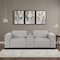 Homeroots 93in Light Gray and Brown Leather Power Reclining Loveseat With Storage 720542 - alternate 5