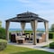 Sunjoy 12x10 Kingston Hardtop Rectangular Gazebo Wood A10204361000 - alternate 1