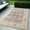 Homeroots 5' X 7' Gray and Orange Floral Stain Resistant Indoor Outdoor Area Rug 531493 - alternate 1