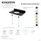 Kingston Brass 36" Black Granite Console Sink with Acrylic Legs, 8-Inch, 3-Hole, Black Granite/Polished Chrome KVPK36KA1 - alternate 2
