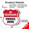 Signmission No Trespassing Shield Sign Private Drive, 12 inch X 12 inch, Plastic Sign, 2PK SHI-P-2PACK-12-408 - alternate 3