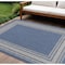 Homeroots 6' X 9' Denim Blue And Ivory Geometric Indoor Outdoor Area Rug 572871 - alternate 5