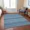 Homeroots 3' X 5' Teal Blue And Aqua Striped Washable Indoor Outdoor Area Rug 610612 - alternate 4