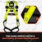 Fall Safe Safety Harness, Aluminum, 2XL, Black/Green FS242IBD-2XL - alternate 3
