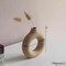 Uniquewise 5-Inch Decorative Small Hollow Ceramic Donut Table Vase - Handmade, Minimalist Boho Style,  QI004733.S - alternate 3